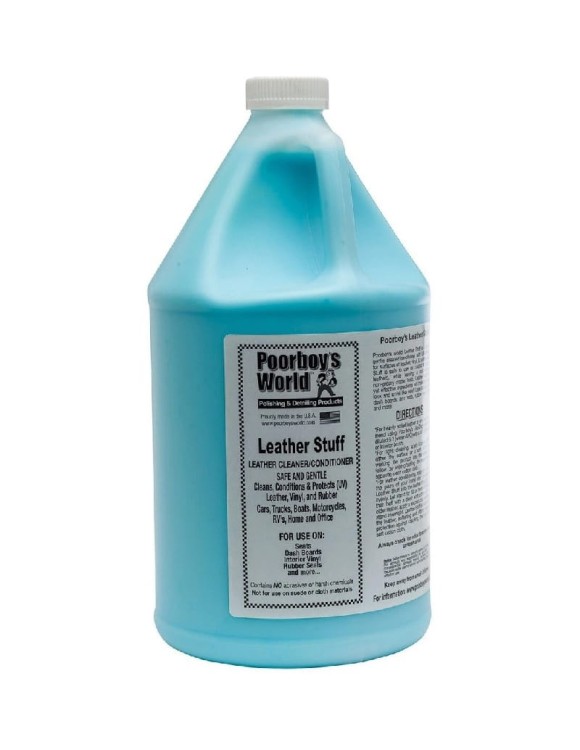 POORBOY'S WORLD Leather Stuff Lekko czyści i zabezpiecza skórzaną tapicerk 3780ml