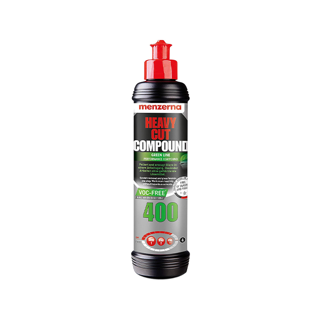 MENZERNA Heavy Cut Compound 400 GREEN LINE Mocno ścierna pasta polerska 250ml