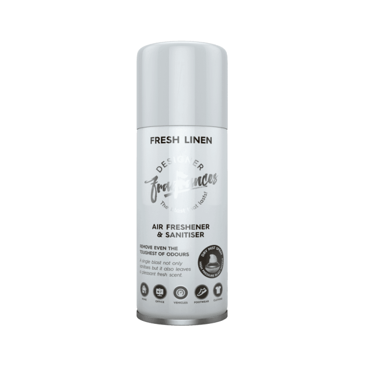 Designer Fragrances Fresh Linen Rewelacyjny odświeżacz zapachu do auta, biura, domu 400ml