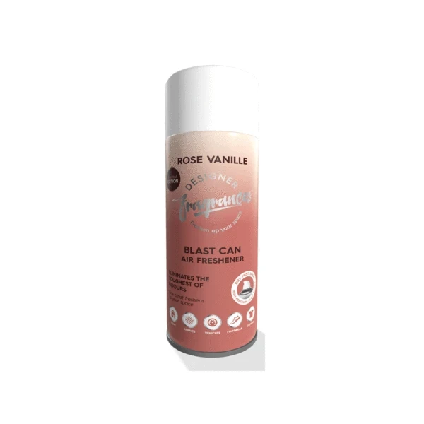 Designer Fragrances Rose Vanille Rewelacyjny odświeżacz zapachu do auta, biura, domu 400ml