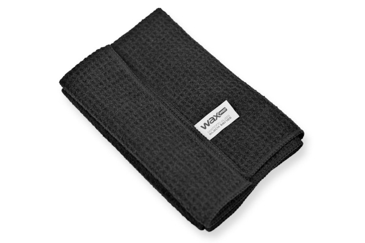 WaxPRO Diamond Glass Black Series Mikrofibra waflowa do mycia, czyszczenia szyb 40x40cm