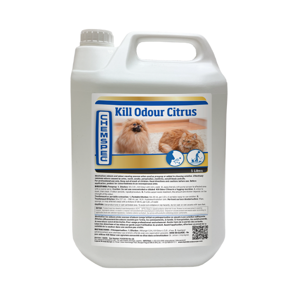 Chemspec Kill Odor Citrus - usuwa z tapicerki nieprzyjemne zapachy z moczu, dymu, potu 5L