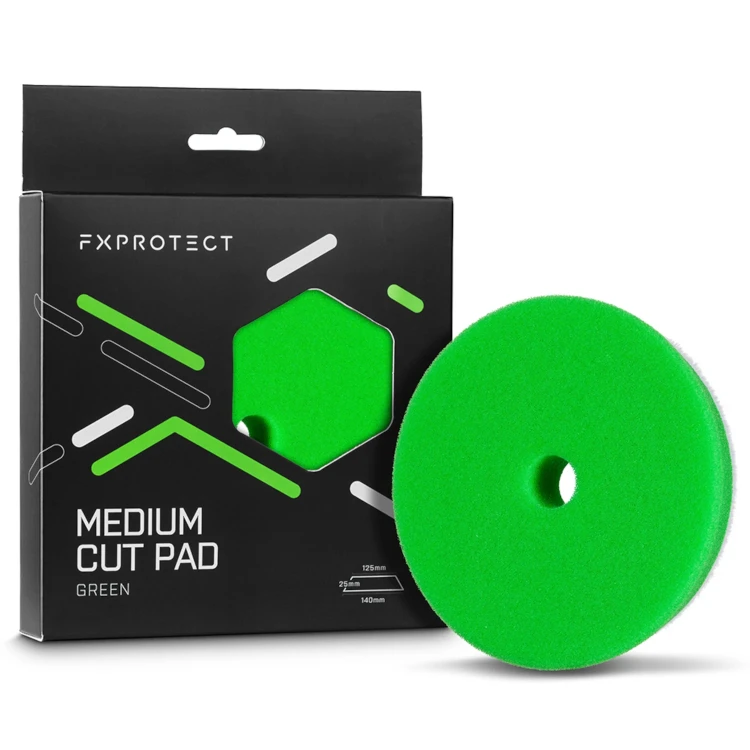 FX PROTECT Medium Cut Pad Green - Średnio twardy pad polerski 125/140mm