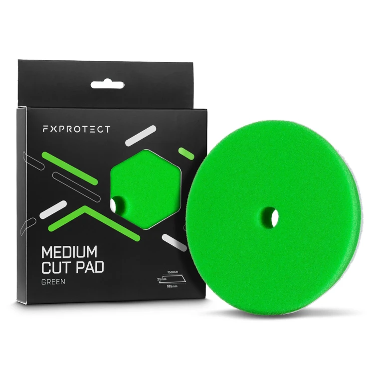 FX PROTECT Medium Cut Pad Green - Średnio twardy pad polerski 150/165mm