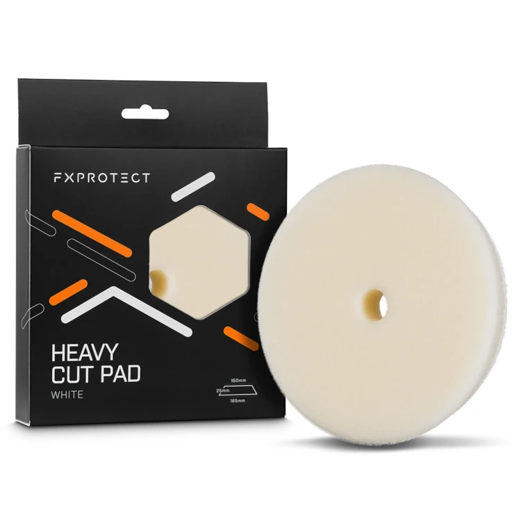 FX PROTECT Heavy Cut Pad White - Twardy pad polerski do usuwania dużych rys 150/165mm