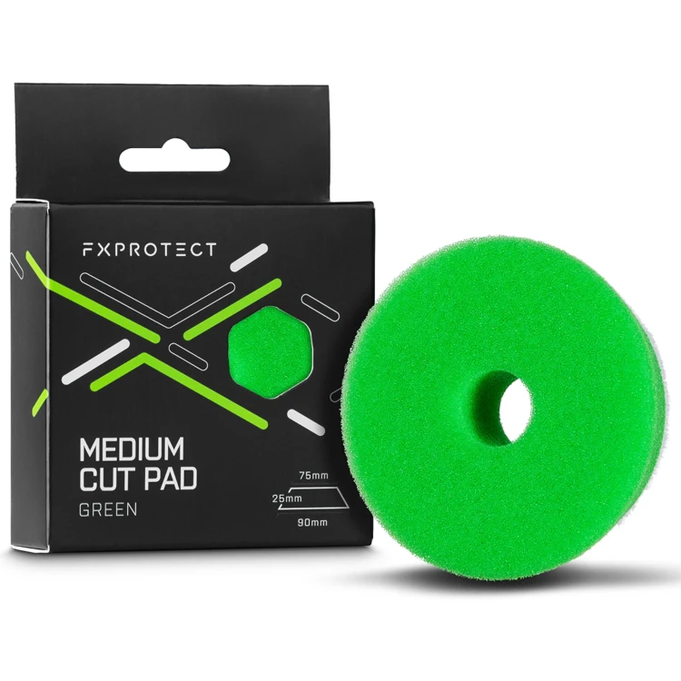 FX PROTECT Medium Cut Pad Green - Średnio twardy pad polerski 75/90mm