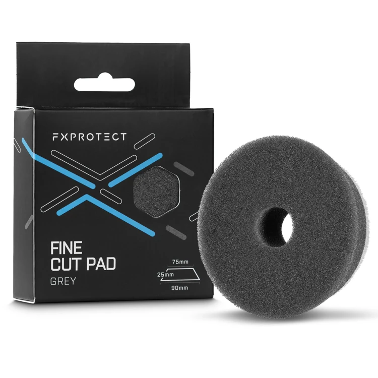FX PROTECT Fine Cut Pad Grey - Miękki, wykończeniowy pad polerski 75/90mm