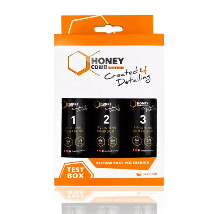 Honey Combination TEST BOX - pasty polerskie, zestaw 3x100ml
