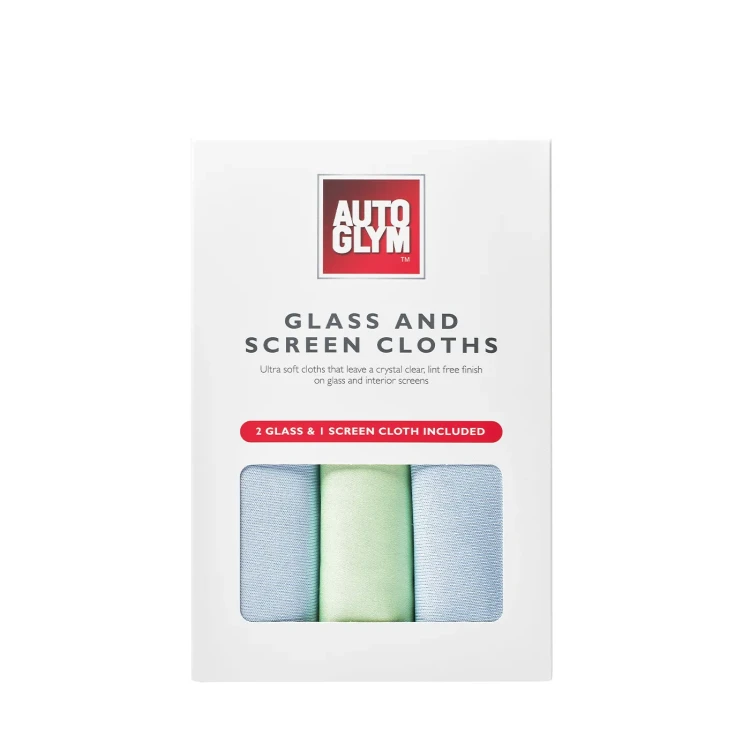 AutoGlym Glass &amp; Screen Cloths - zestaw mikrofibr do mycia szyb oraz ekranów