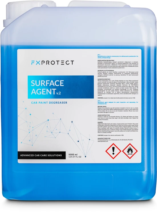 FX Protect SURFACE AGENT Produkt do odtłuszczania lakieru przed woskami i powłokami 5000ml
