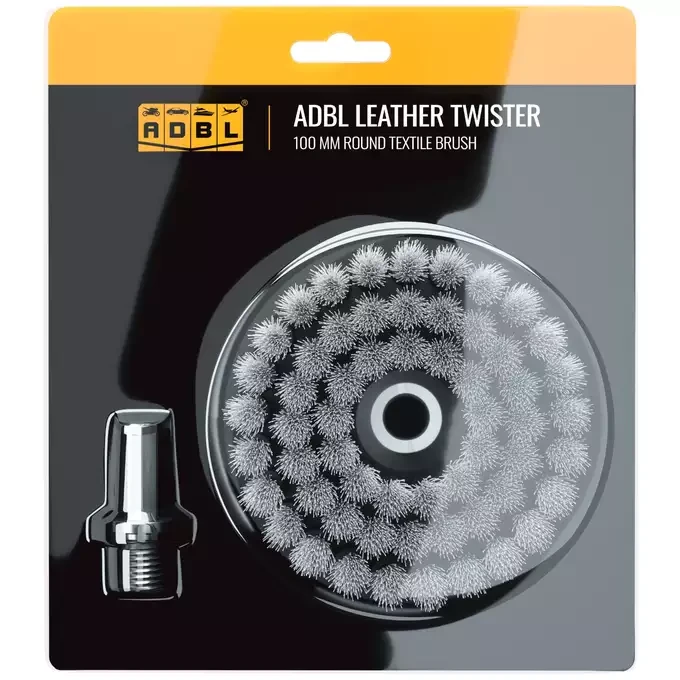 ADBL Leather Twister – delikatna szczotka na wkrętarkę do czyszczenia skóry 100mm