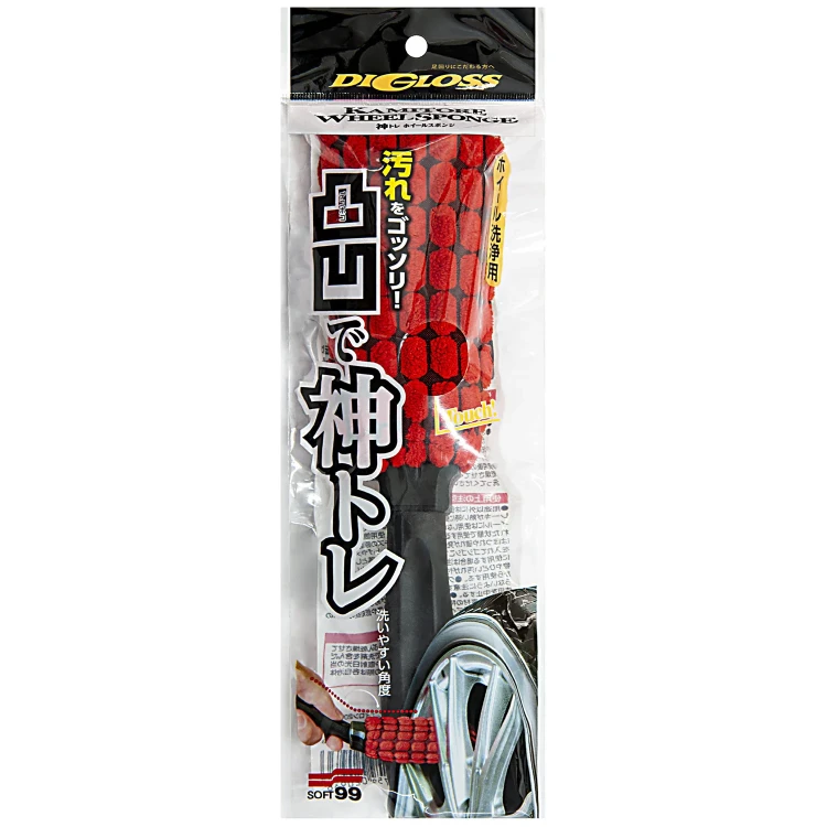 Soft99 Digloss Kamitore Sponge – Delikatna szczotka do czyszczenia felg