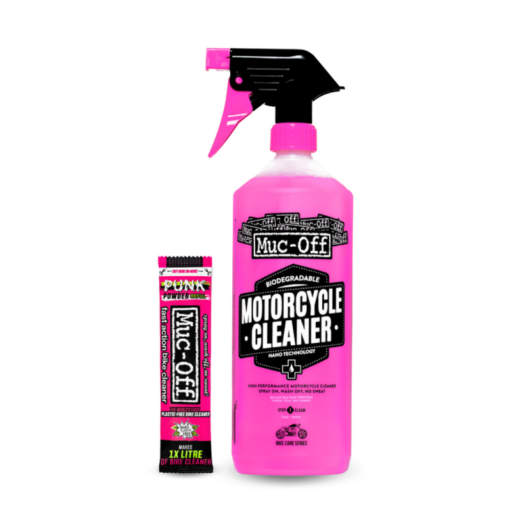 Muc-Off Motorcycle Cleaner + Punk Powder - Skuteczny produkt do czyszczenia motocykli 1L