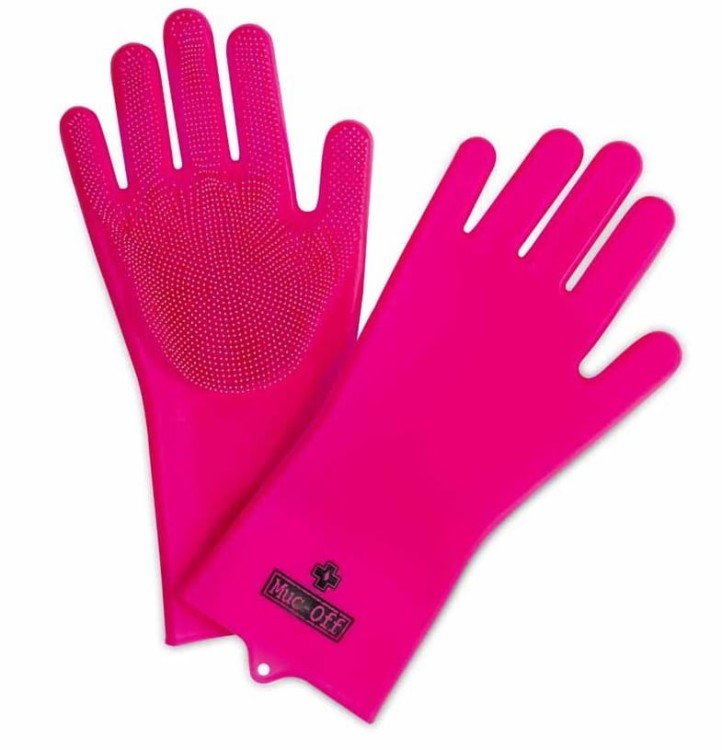 Muc-Off Deep Scrubber Gloves Pink - Rękawica do mycia motocykl, rower Rozmiar M