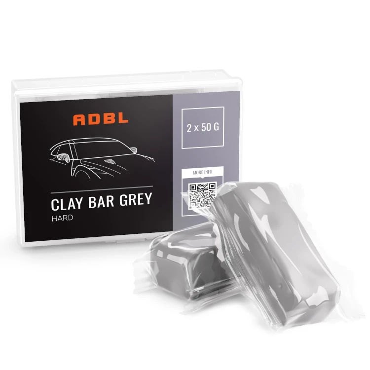 ADBL Clay Bar Grey - Twarda glinka do lakieru 50g 2 sztuki