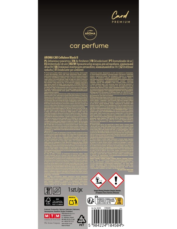 Aroma Premium Card Black - Zapach do samochodu, biura, domu