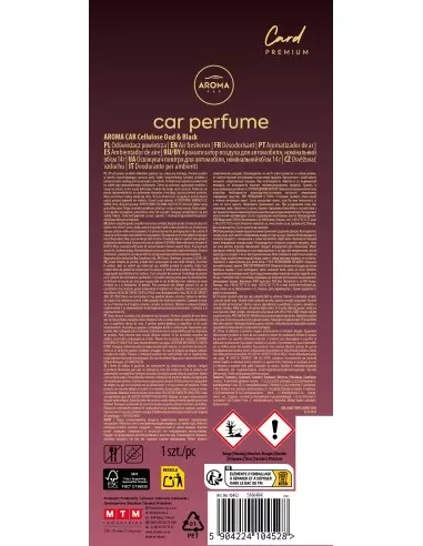 Aroma Premium Card Oud & Pepper Wooden - Zapach do samochodu, biura, domu