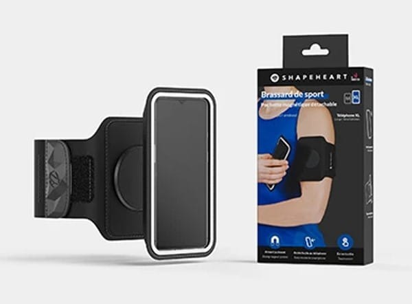 SHAPEHEART NHR AMZ XXL - Pas do biegania z pokrowcem na telefon na ramię < 17,2 cm