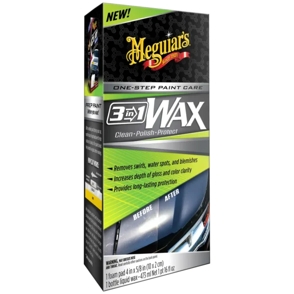 Meguiar's 3 in 1 Wax - Wielozadaniowy wosk, czyści i zabezpiecza lakier 473ml