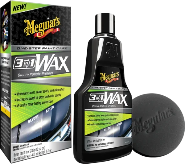 Meguiar's 3 in 1 Wax - Wielozadaniowy wosk, czyści i zabezpiecza lakier 473ml