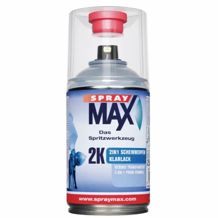 SPRAYMAX - Lakier bezbarwny do reflektorów z podkładem 2w1 w sprayu 2K 250ml