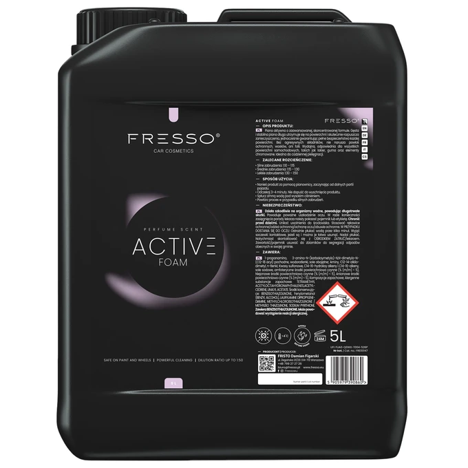 Fresso Active Foam – Piana Aktywna o zapachu Perfum, neutralne ph 5L