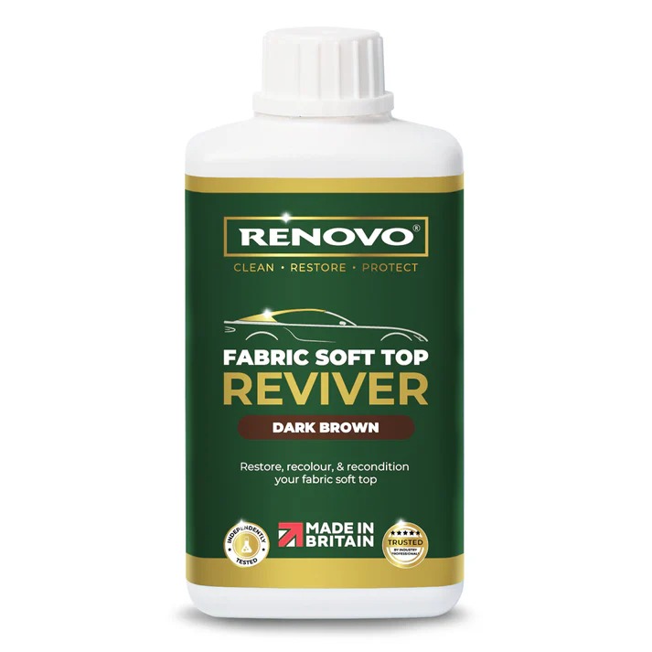 Renovo Soft Top Reviver Dark Brown - Farba do dachów cabrio Brązowa 500ml