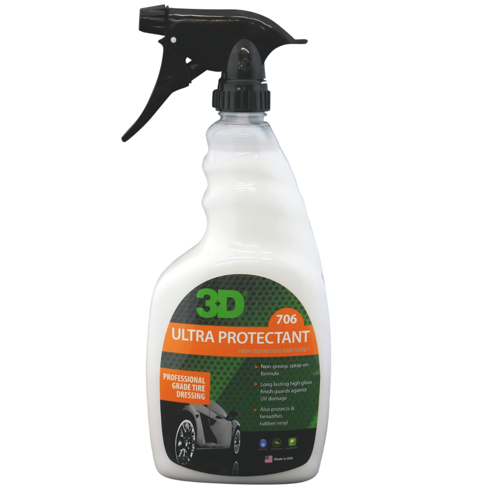 3D Car Care ULTRA PROTECTANT Zabezpiecza zewnętrzne tworzywa sztuczne plastiki elementy silnika opony 710ml