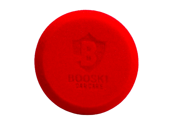 Booski Car Care Red Foam Applicator - Aplikator piankowy do wosków bez krawędzi