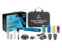 Tonyin Nano Polisher Kit - Maszyna polerska do detali skok DA 9mm + rotacja 30 padów polerskich