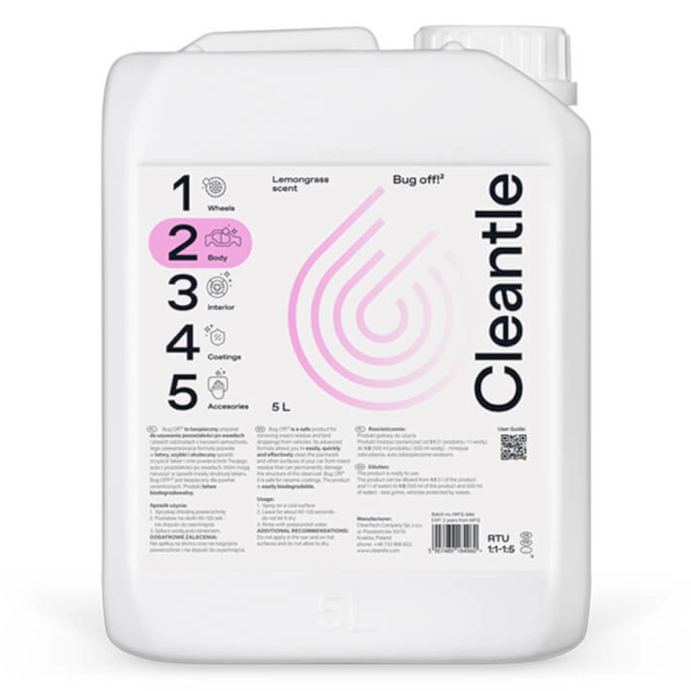 Cleantle Bug Off!2 - produkt do usuwania śladów i owadów z lakieru 5000ml