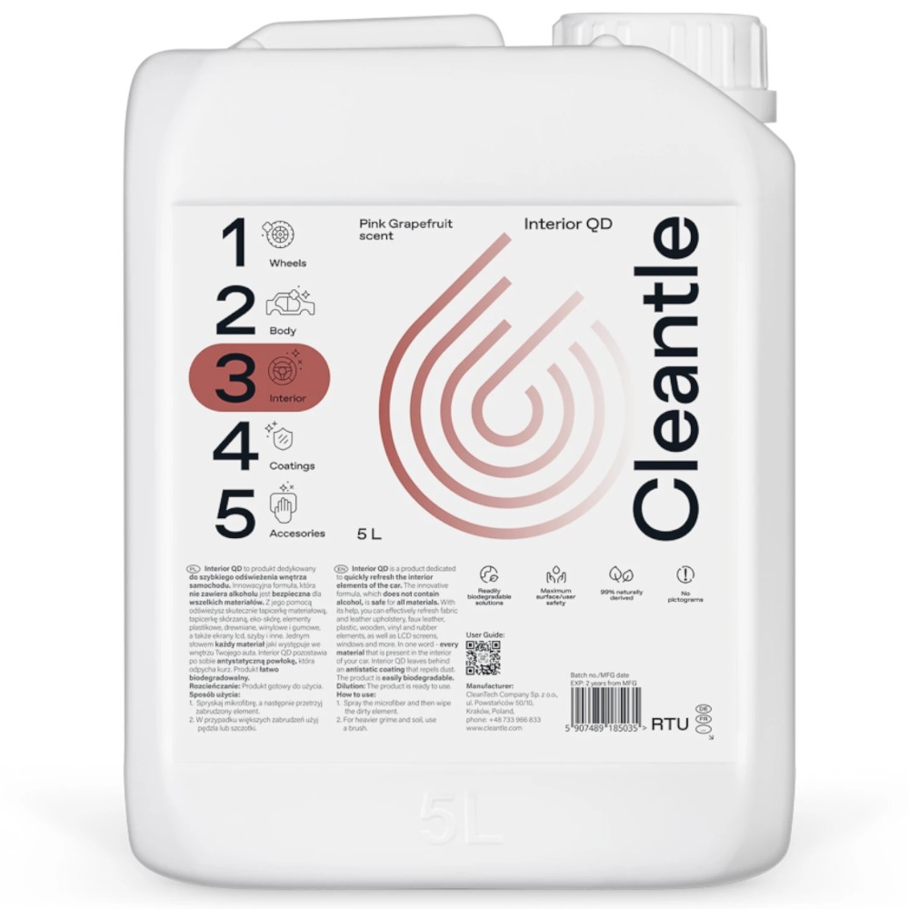 Cleantle Interior QD - Produkt do szybkiej pielęgnacji kokpitu i tworzyw sztucznych 5000ml