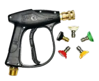 Booski Car Care Short Water Gun - Krótki pistolet do myjki ciśnieniowej, komplet dysz wody szybkozłącze