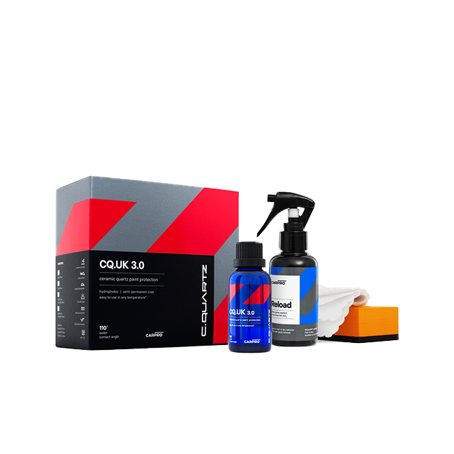 CarPro CQuartz UK Edition 3.0 Powłoka kwarcowa do lakieru zestaw 30ml + 100ml Reload