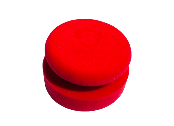 Booski Car Care Red Foam Extra Applicator - Aplikator piankowy do wosków bez krawędzi