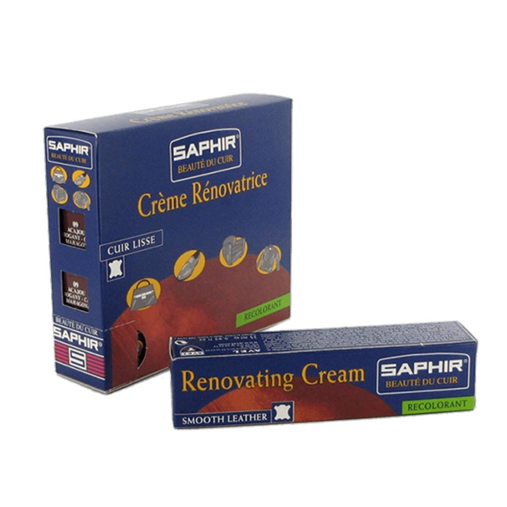 SAPHIR Renovating Cream - Krem do renowacji skór gładkich z pigmentem BEŻOWY 25ml