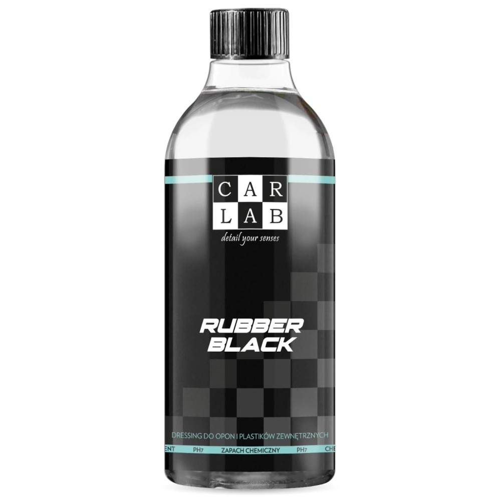 Carlab Rubber Black - Dressing do opon i plastików zewnętrznych 500ml