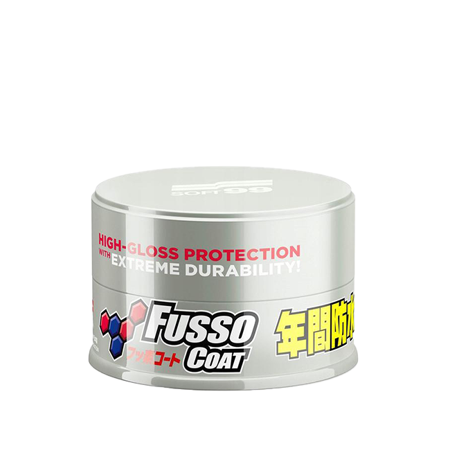 Soft99 FUSSO Coat 12 Months Wax White Bardzo trwały wosk syntetyczny do jasnych kolorów
