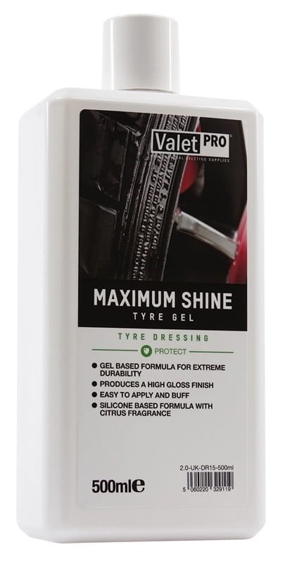 ValetPRO Maximum Shine Tyre Gel Dressing do zabezpieczenia opon 500ml