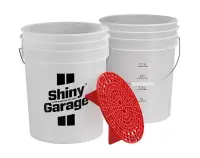 Shiny Garage Wash Bucket 20L + GritGuard Red