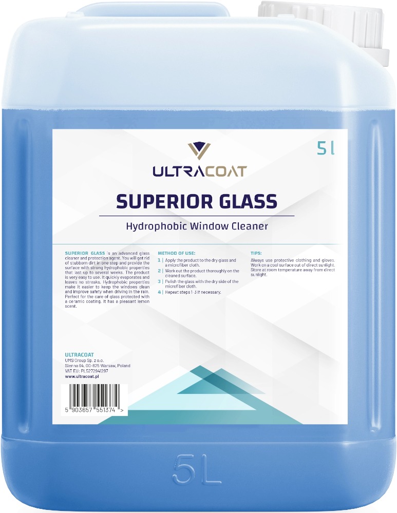 Ultracoat Superior Glass Płyn do mycia szyb z efektem hydrofobowym 5000ml