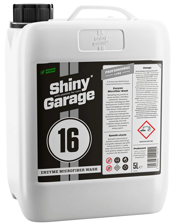 Shiny Garage Enzyme Microfiber Wash - produkt do prania mikrofibr 5000ml