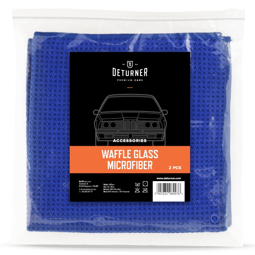 Deturner Waffle Glass Microfiber - mikrofibra waflowa do czyszczenia szyb
