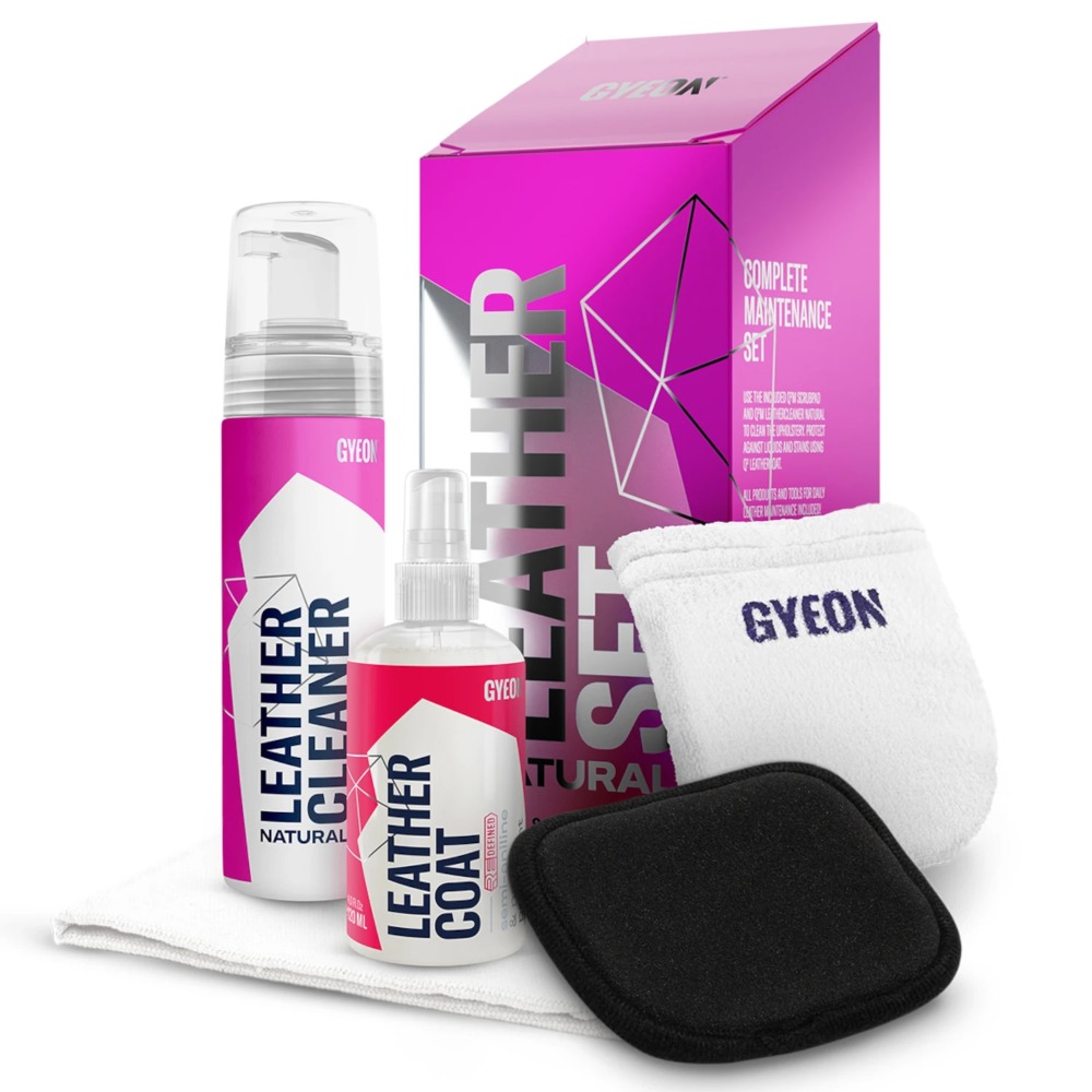 GYEON Q2M Leather Set Natural - Zestaw do pielęgnacji i zabezpieczenia tapicerki skórzanej