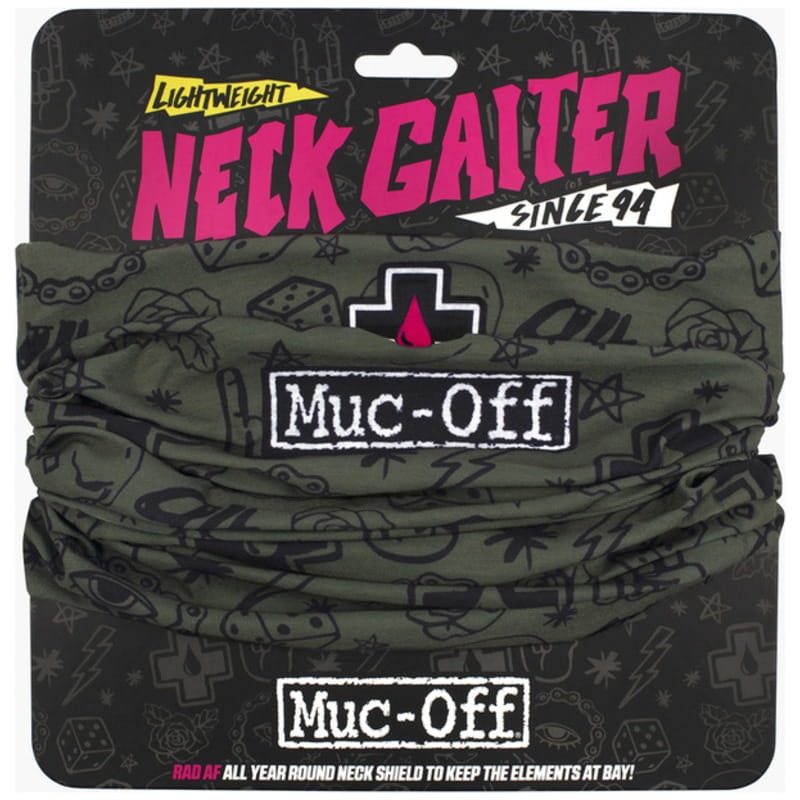 Muc-Off Neck Tube Green - Chusta, komin na motor, rower Zielony