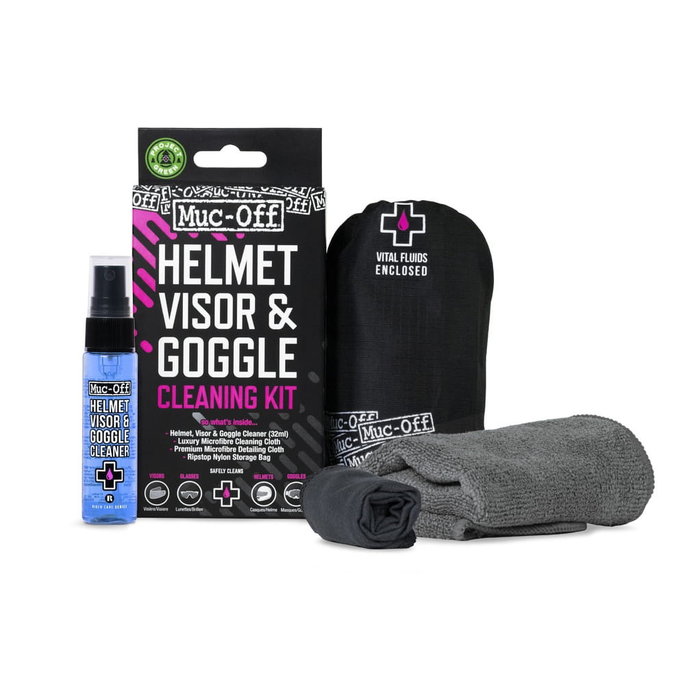 Muc-Off  Helmet Visor & Goggle Cleaning Kit - Zestaw do czyszczenia wizjerów i szybek kasków, gogli i motocykla 