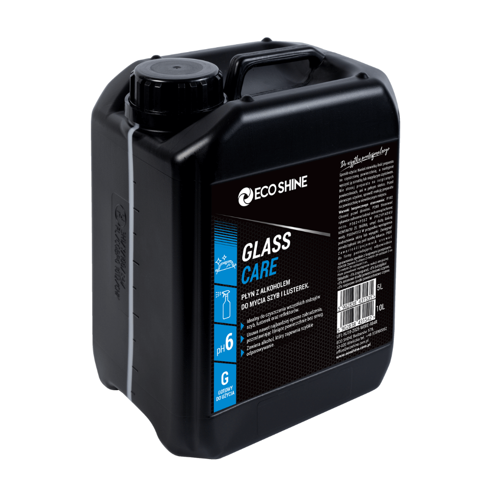 Eco Shine Glass Care - Płyn z alkoholem do mycia szyb i lusterek 5L