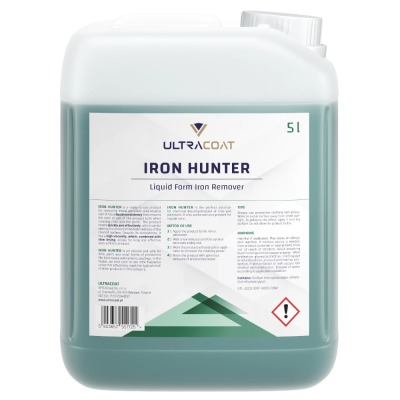 Ultracoat Iron Hunter - usuwa osady metaliczne z klocków hamulcowych, lakier, felgi, deironizer 5L
