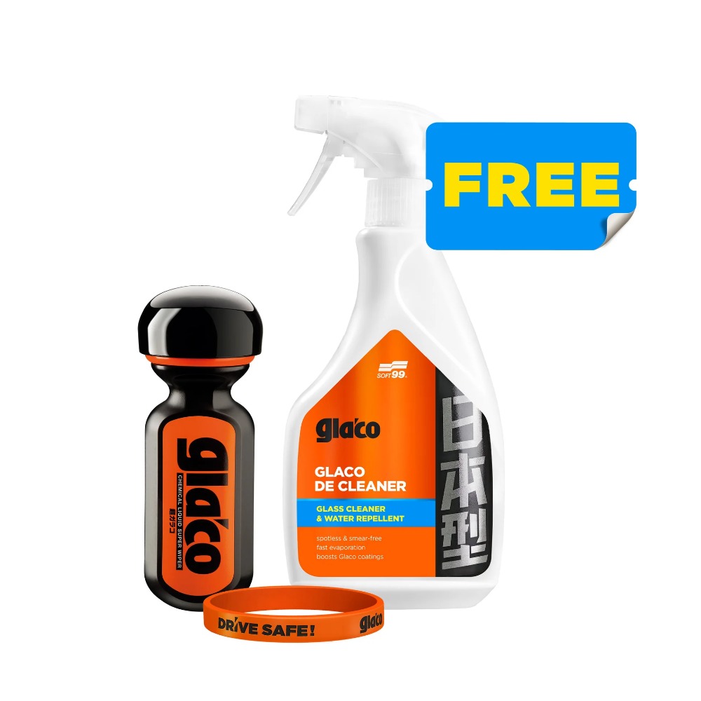Soft99 Ultra Glaco + Glaco De Cleaner 500ml + Opaska DRIVE SAFE