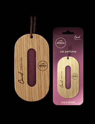 Aroma Premium Card Oud & Pepper Wooden - Zapach do samochodu, biura, domu